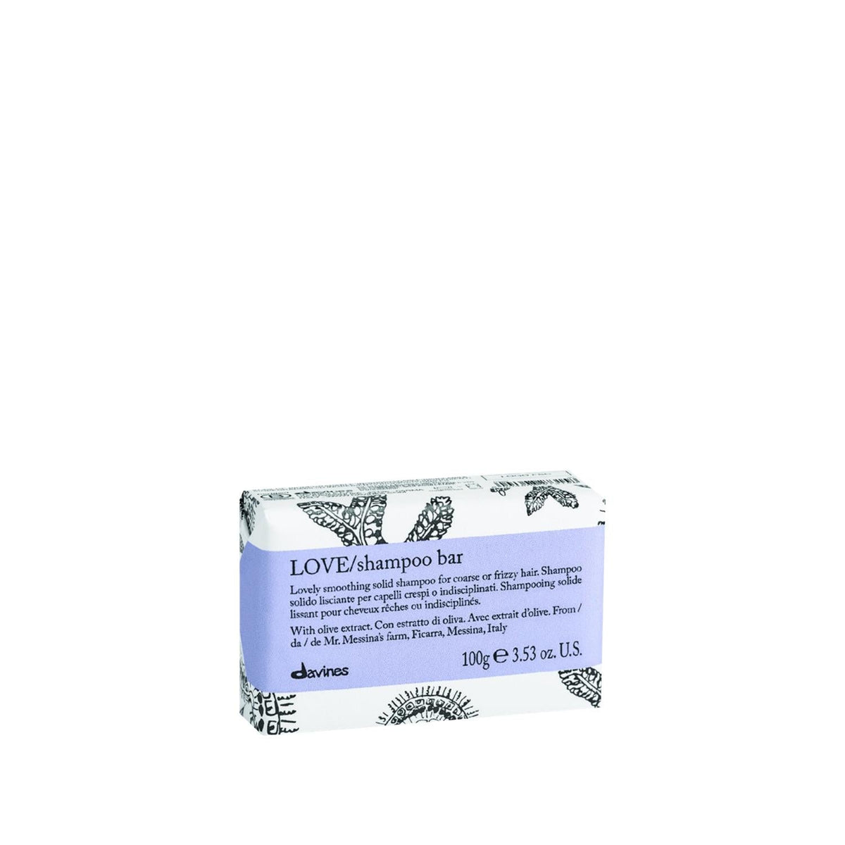 Davines Love Anti-Static Solid Shampoo - Sustainable Hair Care for Dry, Damaged Hair by Beauty Care Bag