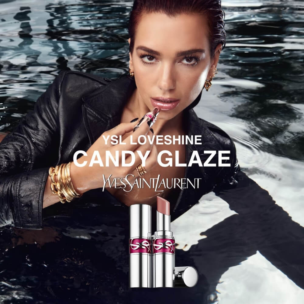 YSL Loveshine Candy Glaze Lip Gloss 05 - Pink Glow 3.2g by Beauty Care Bag