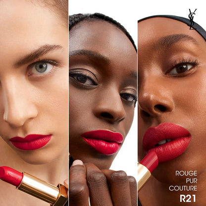 YSL Rouge Pur Couture Lipstick R21 Velvet Finish 3.8g by Beauty Care Bag