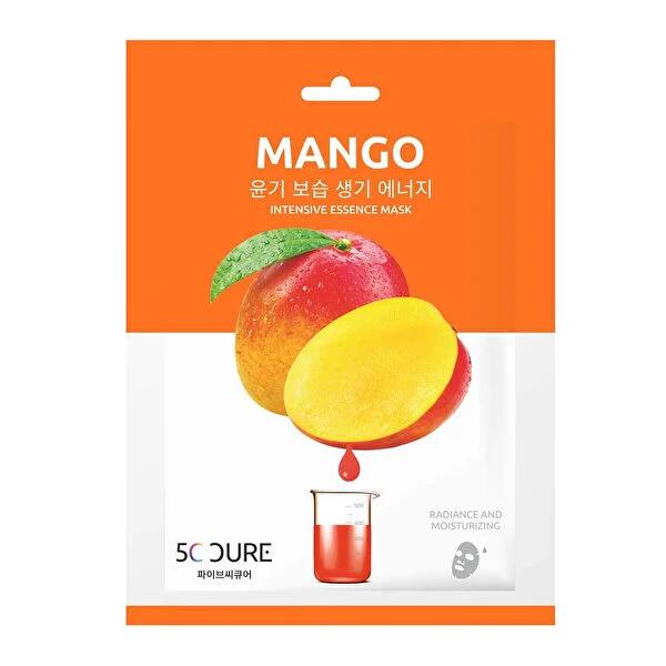 5C Cure: Strawberry Radiance Facial Sheet Mask - Hydrating, Brightening, Vitamin Enriched Korean Beauty, Restore Elasticity by Beauty Care Bag