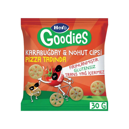 Hero Goodies Baked Buckwheat & Chickpea Pizza Chips 30g by Beauty Care Bag