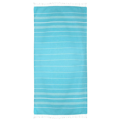 Eklips Turquoise Flat Striped Pestemal Towel by Beauty Care Bag