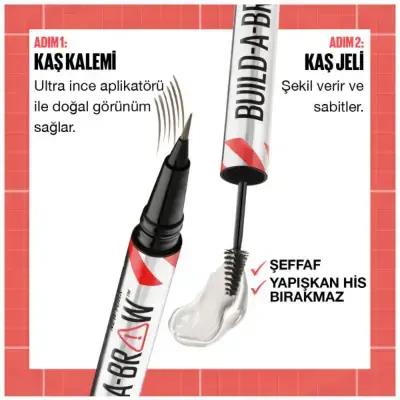 Maybelline New York 2-in-1 Brow Pen and Gel - Precise Application & Long-Lasting - 260 Deep Brown by Beauty Care Bag