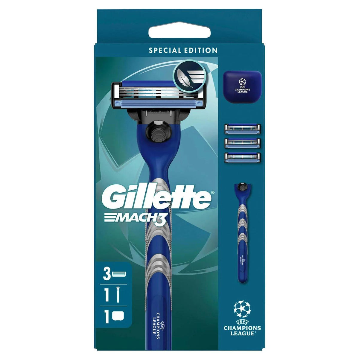Gillette Mach3 UEFA Champions League Special Edition Razor by Beauty Care Bag