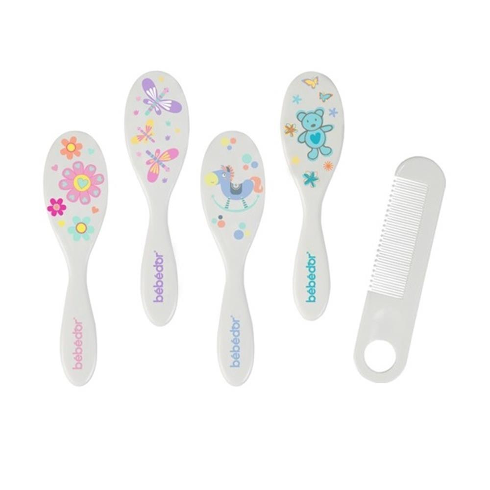 Bebedor Baby Hair Care Set - Soft Bristle Brush & Mini Comb for Newborns by Beauty Care Bag