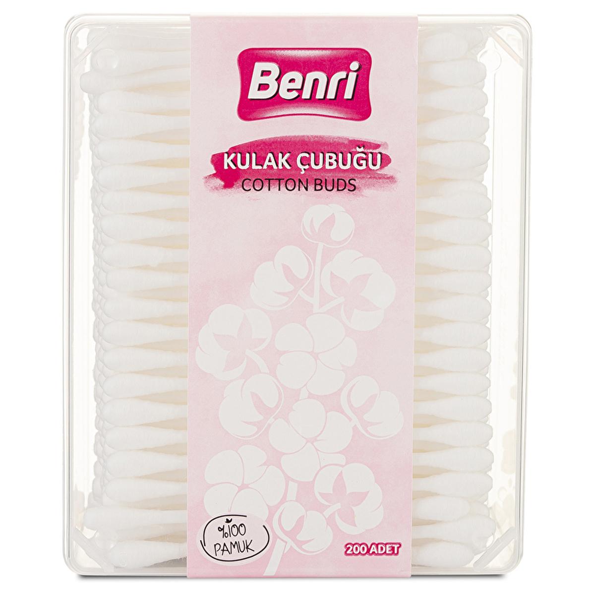 Benri pure cotton swabs, 200 pieces