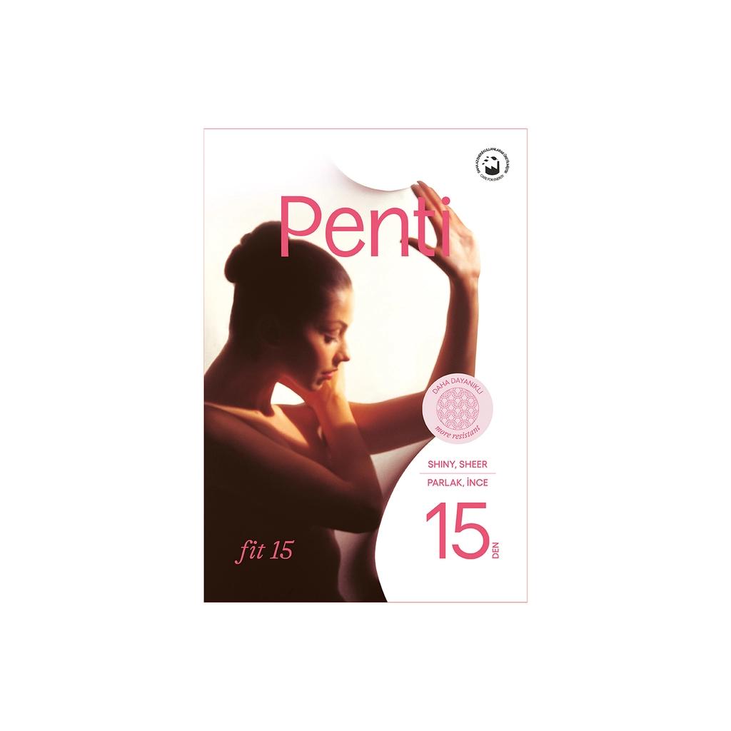Penti Fit 15 Red Black Tights Sheer Elegant Pantyhose Size 3 by Beauty Care Bag