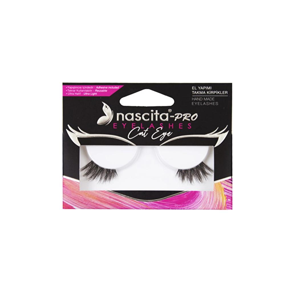 Nascita Cat Eye False Eyelashes 153 for Winged Volume by Beauty Care Bag