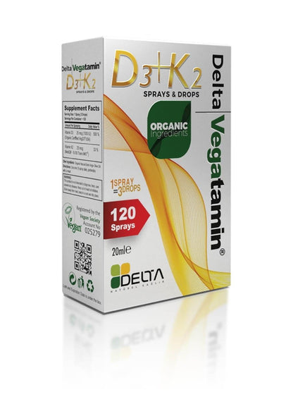 Delta Vitamin D3+K2 Spray: Natural Plant-Based D3 & VitaMK7 K2 for Bone Health & Vegan Supplementation by Beauty Care Bag
