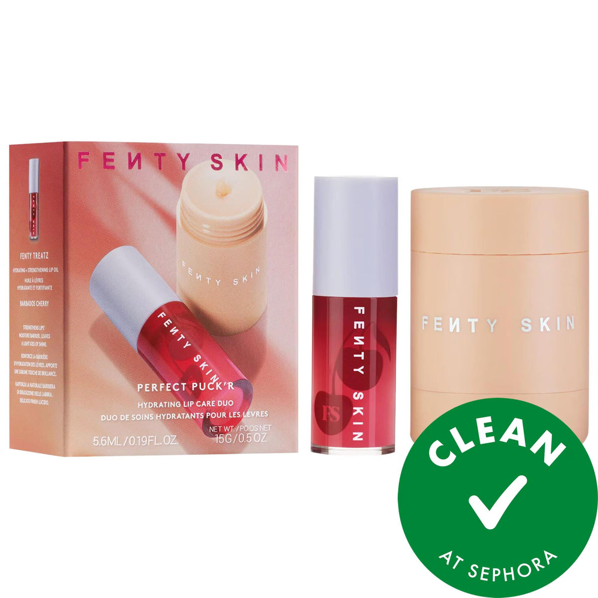 Fenty Beauty Perfect Puck'r hydrating lip mask and oil duo