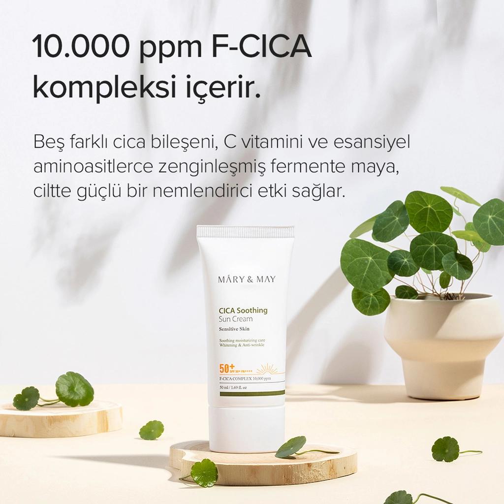 Mary & May Vegan Cica Sun Cream SPF 50+ PA++++ 50ml by Beauty Care Bag
