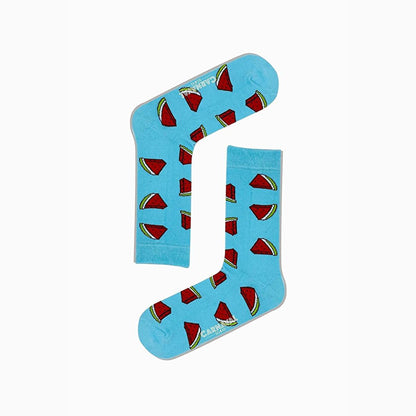 Carnaval Fruit-Themed Socks 5-Pack - Soft, Comfortable, and Stretchy Casual Socks for Everyday Wear by Beauty Care Bag