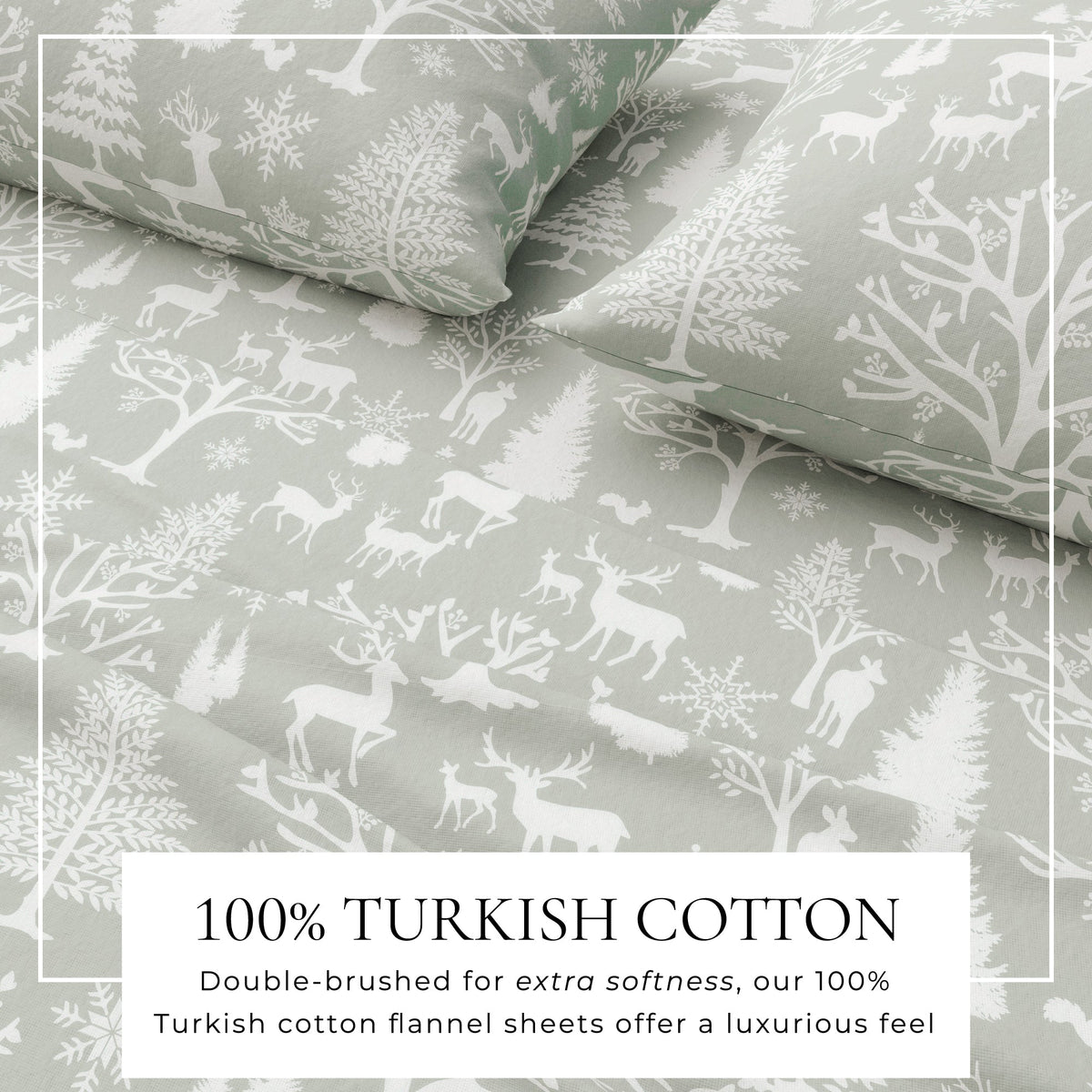 Turkish Cotton Flannel Sheet - Lakeview Collection by Great Bay Home