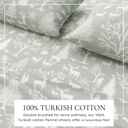 Turkish Cotton Flannel Sheet - Lakeview Collection by Great Bay Home