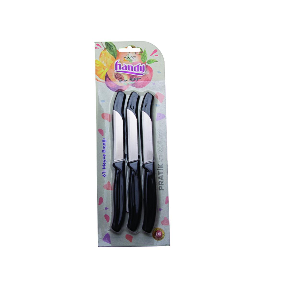 Masse 6-Piece French Stainless Steel Fruit Knife Set - Durable, Dishwasher Safe Kitchen Utensils by Beauty Care Bag
