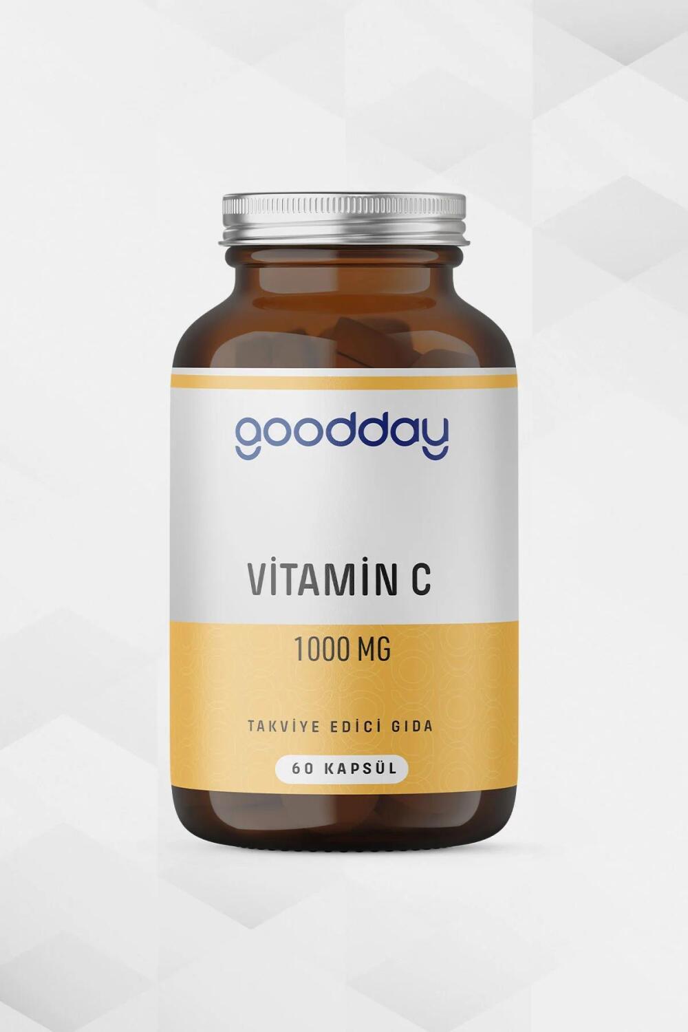 Goodday vitamin C 1000mg supplement, 60 capsules