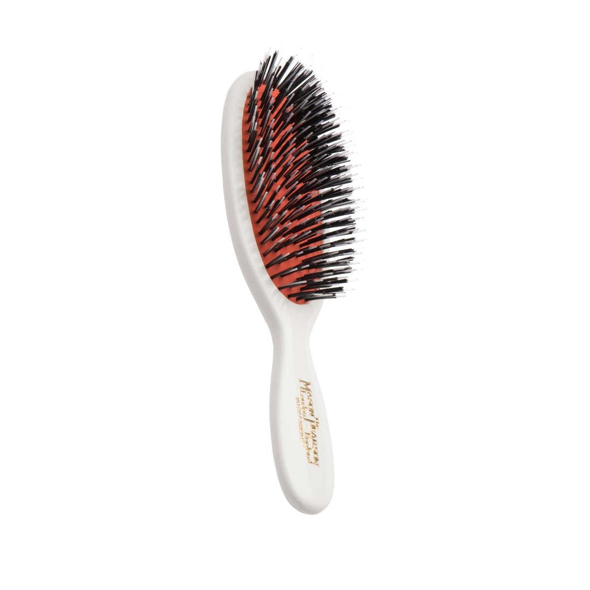 Mason Pearson BN4 Ivory Pocket Hair Brush: Bristle & Nylon - Detangling, Shine & Travel-Friendly by Beauty Care Bag