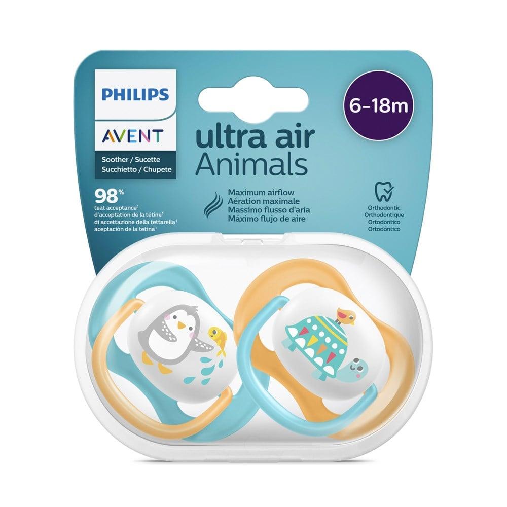 Philips Avent Ultra Air Animals orthodontic pacifier, 6-18 months