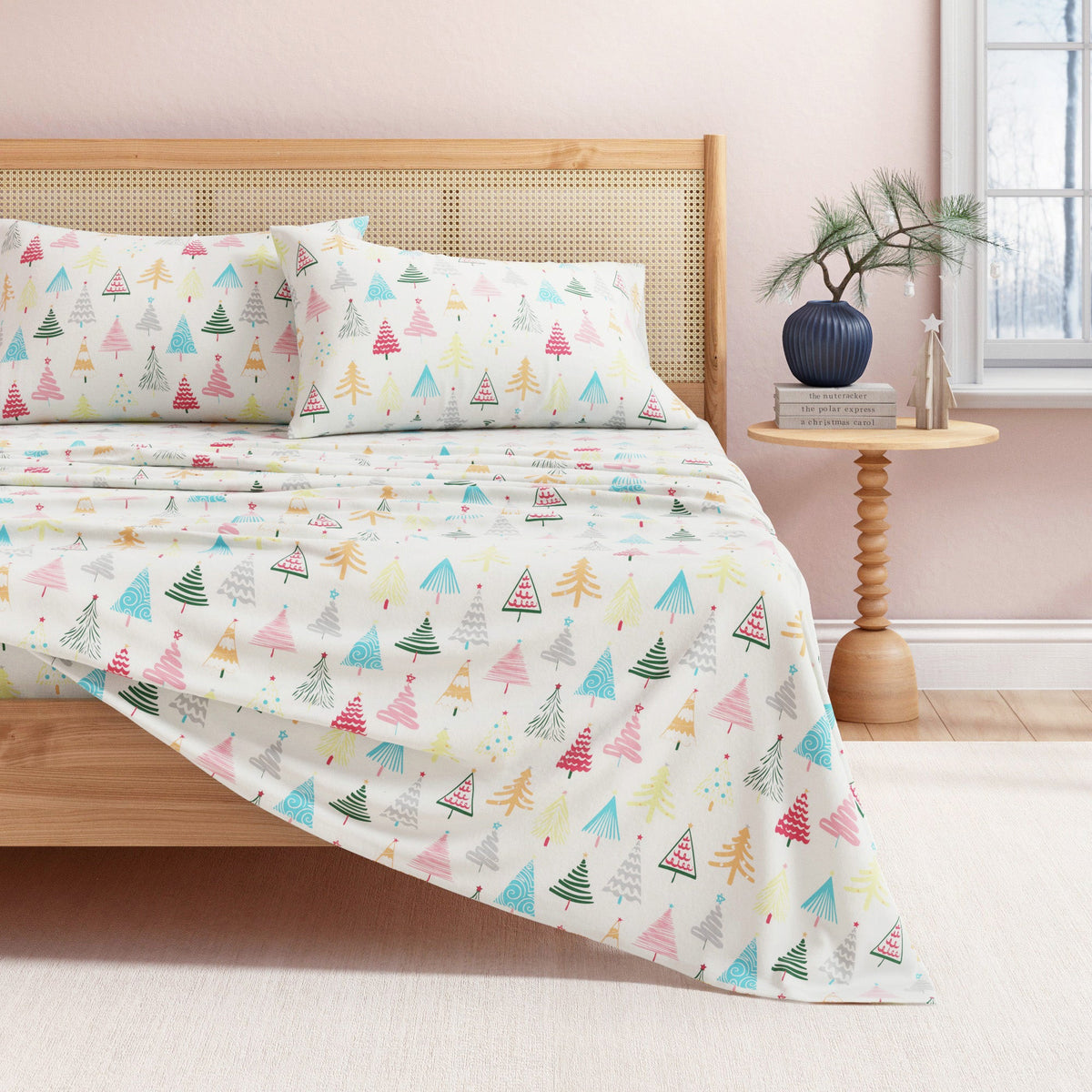 Turkish Cotton Christmas Flannel Sheet Set - Whittaker Collection by Great Bay Home