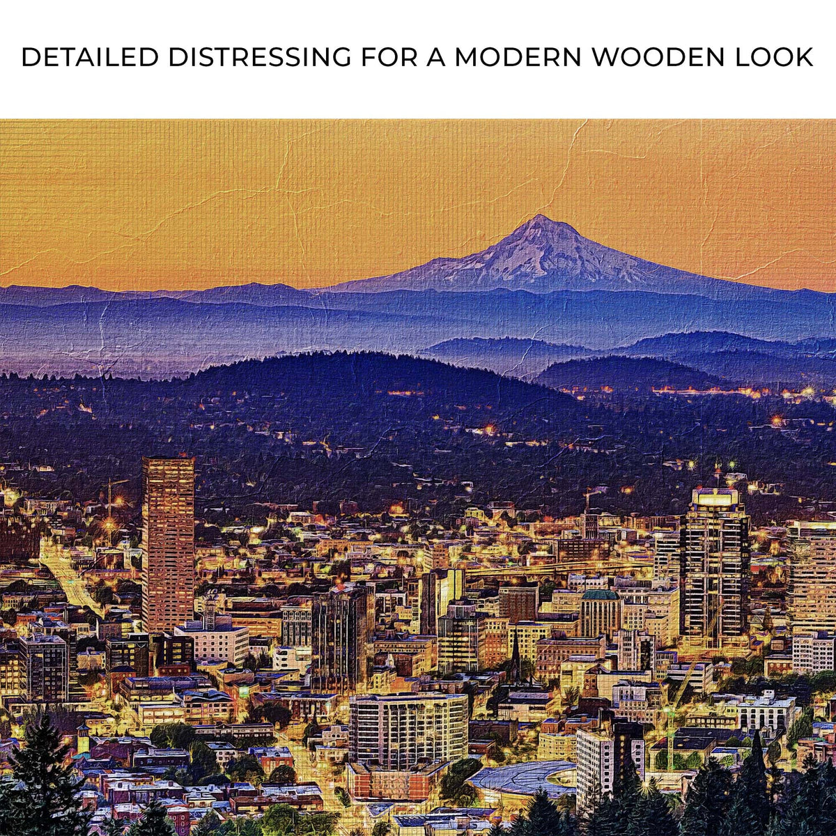 Portland Oregon Skyline Canvas Wall Art by Tailored Canvases