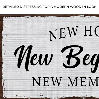 New Home Sign by Tailored Canvases