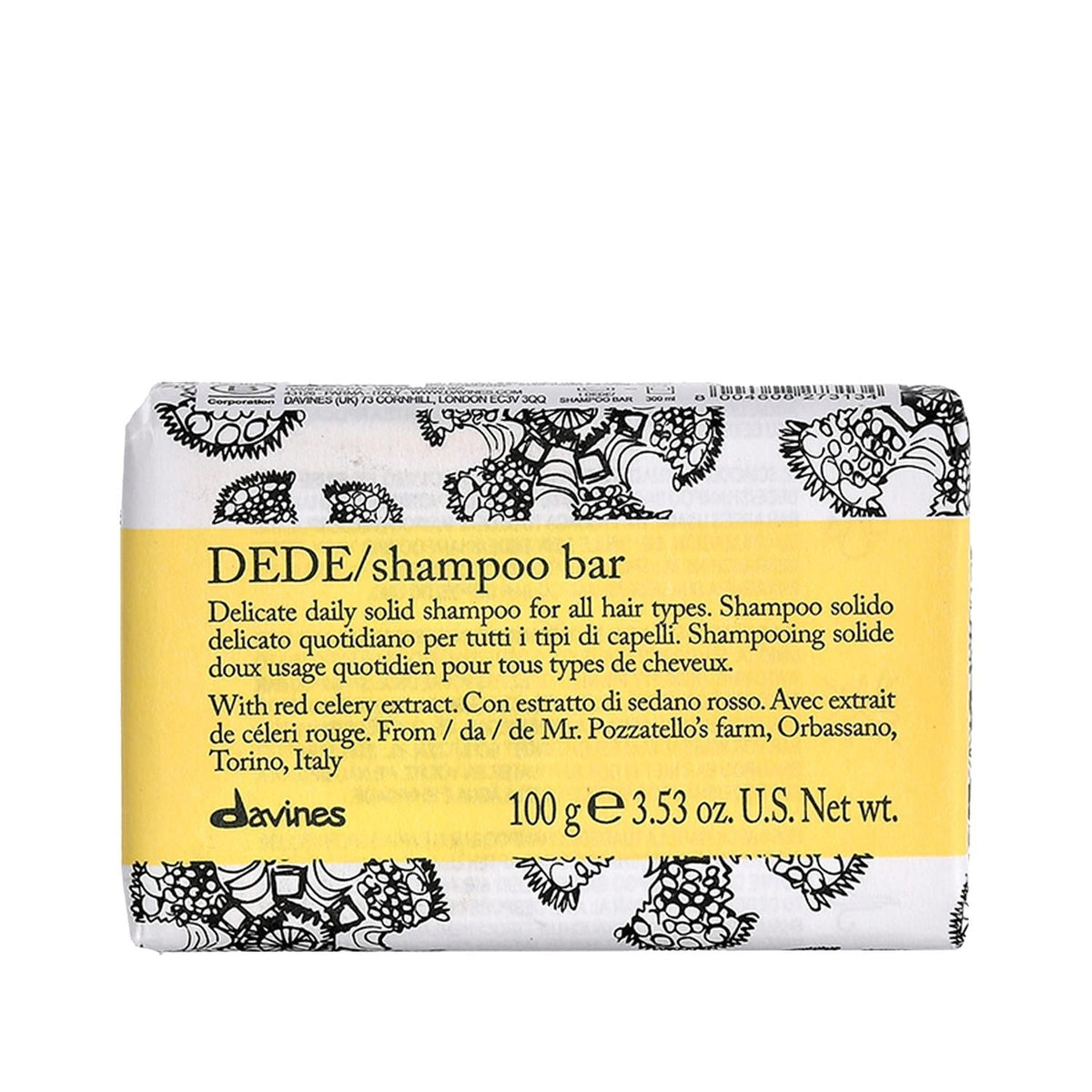 Davines Dede Daily Solid Shampoo for All Hair Types 100g by Beauty Care Bag