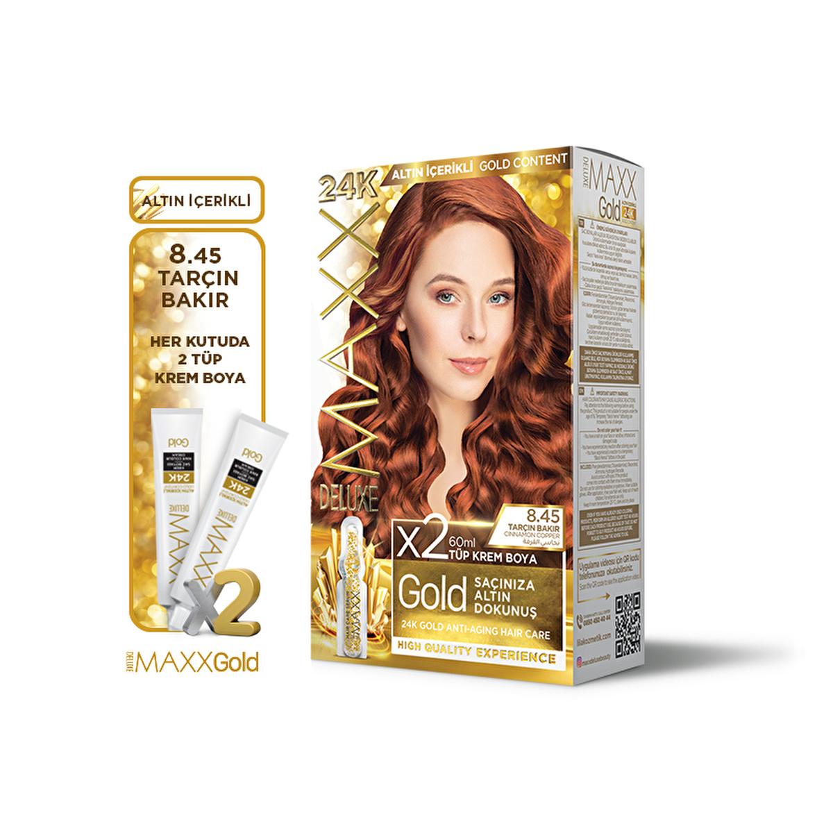 Maxx Deluxe Golden Beauty hair dye with nano gold and avocado oil