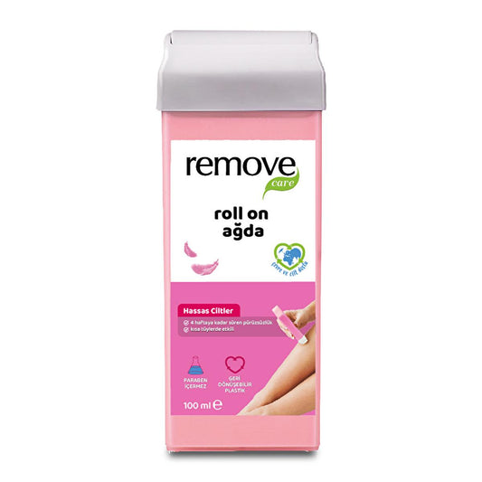 Remove Care Roll-On Wax: Sensitive Skin Formula, Natural Pine Resin, Painless Hair Removal, At-Home Waxing Kit - 100ml by Beauty Care Bag