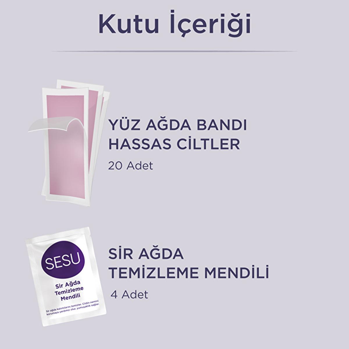 Sesu Sensitive Skin Wax Strips for Facial & Body Hair Removal - Gentle, Sugar-Free, Calendula Infused by Beauty Care Bag