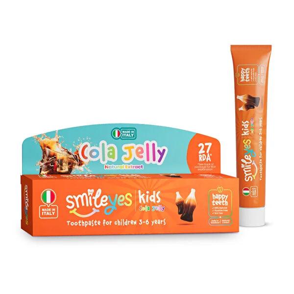 Smile Yes Kids Cola Jelly Toothpaste: Natural, Fluoride & SLS Free for Ages 3-6 | Gentle Low Abrasion Formula for Toddlers by Beauty Care Bag