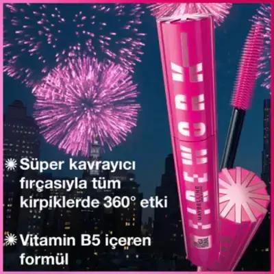 Maybelline New York Lash Sensational Firework Mascara - Waterproof, Volumizing, Lengthening Mascara for Dramatic Eye Makeup by Beauty Care Bag