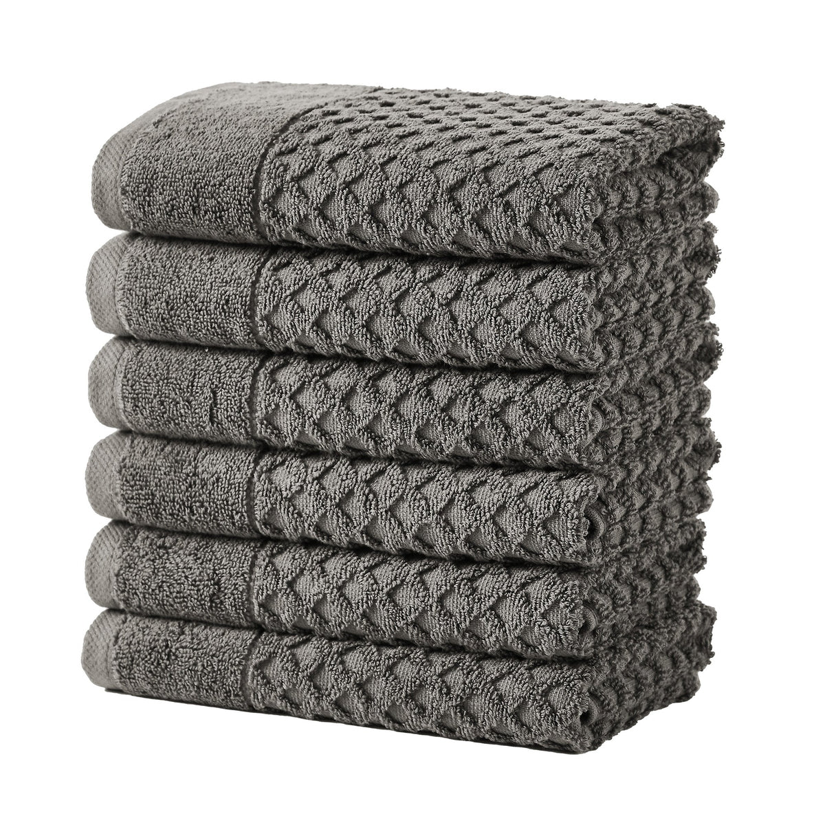 Cotton Diamond Waffle Weave Bath Towel Set - Grayson Collection by Great Bay Home