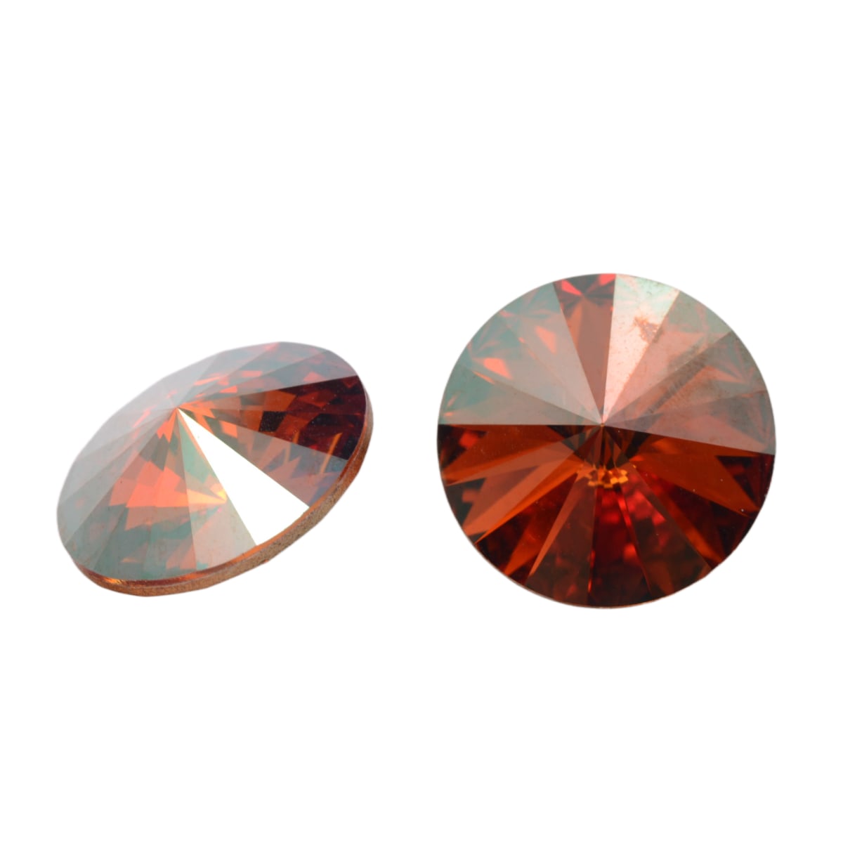 Swarovski Crystal 1122 Rivoli 16mm Chili Pepper - Round Faceted Crystal by Continental Bead Suppliers