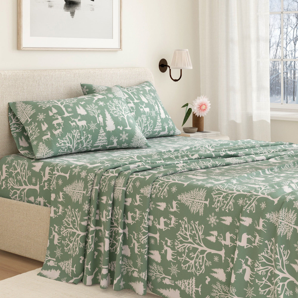Turkish Cotton Flannel Sheet - Lakeview Collection by Great Bay Home